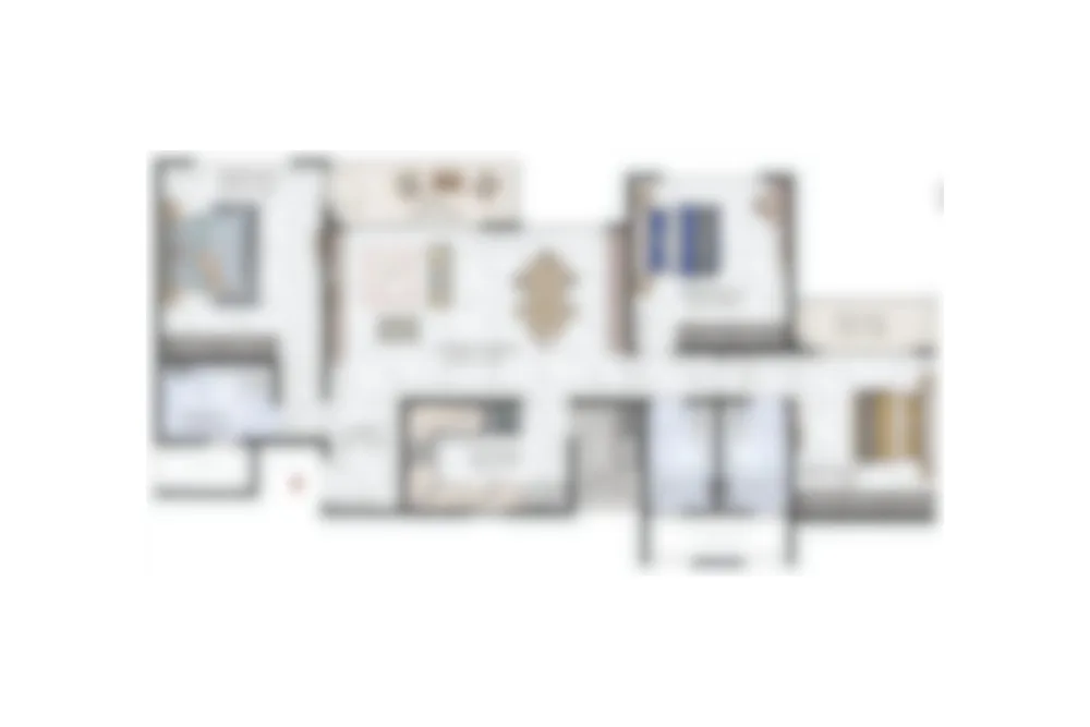 3 Bedroom + 3T + Study Floor Plan